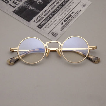 Hid Retro Round Glasses Frame Round Frames Southood Gold